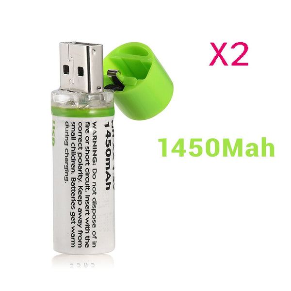 1Pcs AA Battery Nimh AA 1.2V 1450MAH Rechargeable Battery NI-MH USB AA 1450MAH - Tech Mall
