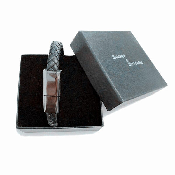 Leather Mini Micro USB Bracelet Charger - Tech Mall