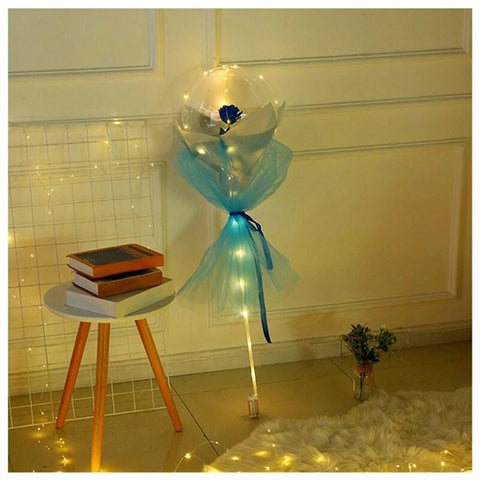 LED DIY Luminous Balloon Rose Bouquet Christmas Decorate Gift Home Wedding Decor Ball Rose Valentines Day Gift Birthday Party - Tech Mall