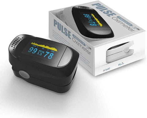 Pulse Oximeter Fingertip, Blood Oxygen Saturation Monitor Heart Rate Monitor Meter, Portable Spo2 Oximeter with 2 Batteries and - Tech Mall