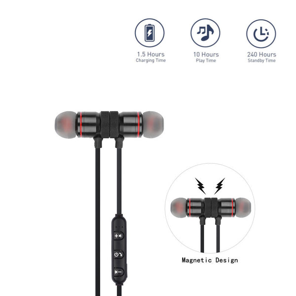 Wireless Bluetooth 4.0 Headset Sports Black - Tech Mall