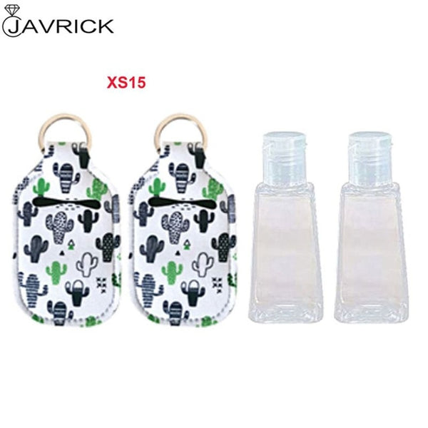 Hand Sanitizer Keychain Holder Travel Bottle Refillable Containers 30ml Flip Cap Reusable Bottles with Keychain Carrier - Tech Mall