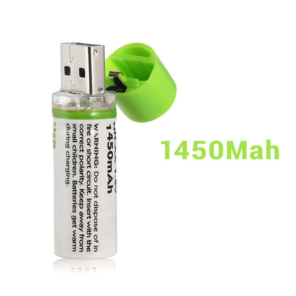 1Pcs AA Battery Nimh AA 1.2V 1450MAH Rechargeable Battery NI-MH USB AA 1450MAH - Tech Mall